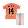 Fotballdrakt Nederland Cruyff 14 Barn Retro Hjemmetrøye 1988 Kortermet